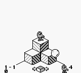 Q-bert for Game Boy (Japan) In game screenshot